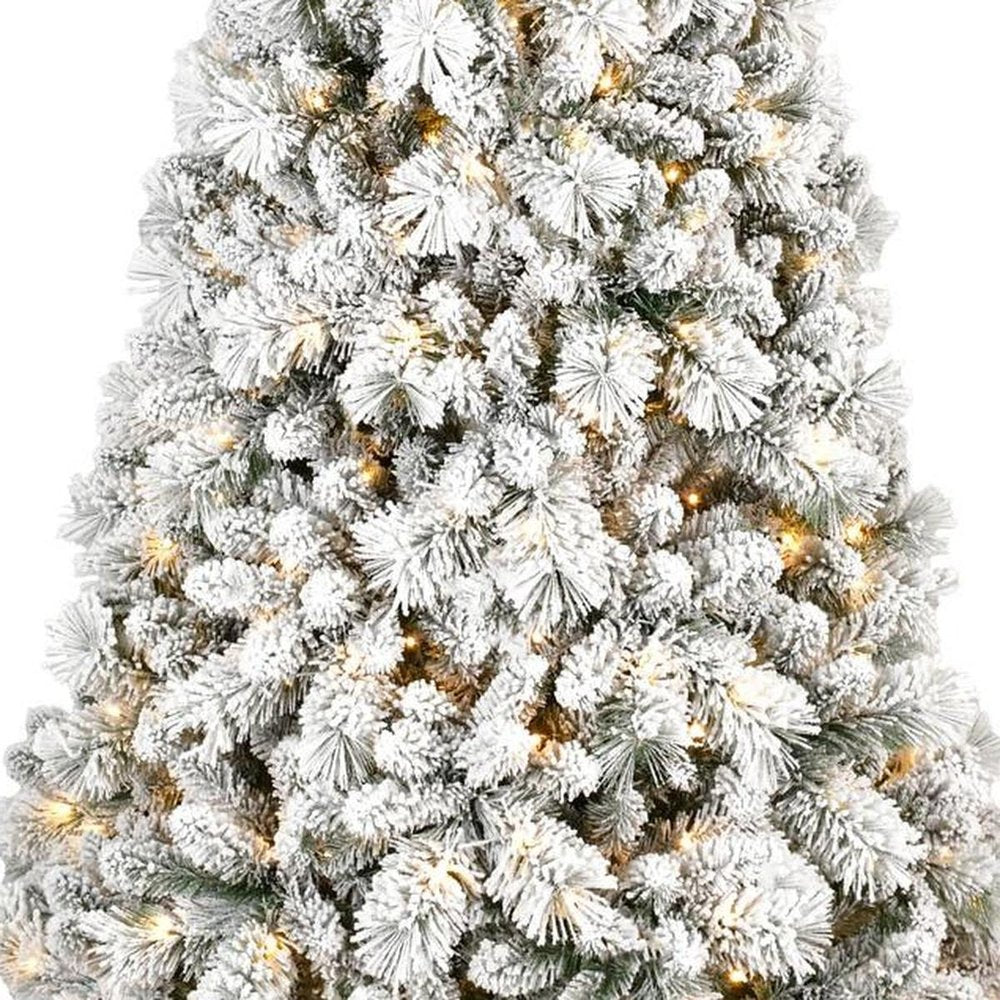 4' Snow Full Flocked Fir Christmas Tree HomeRoots