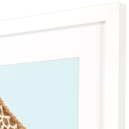 Giraffe Pop White Framed Wall Art HomeRoots