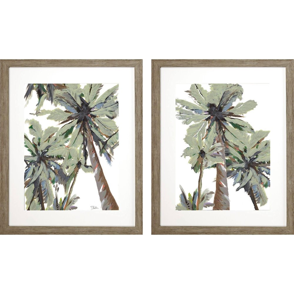 Set Of Two La Palma Brown Framed Wall Art HomeRoots