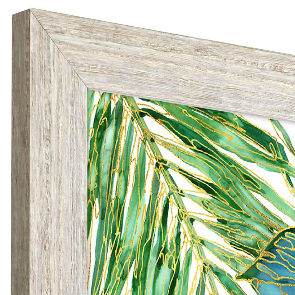 Spectrum Palm Fronds IV Distressed White Framed Wall Art — view 2