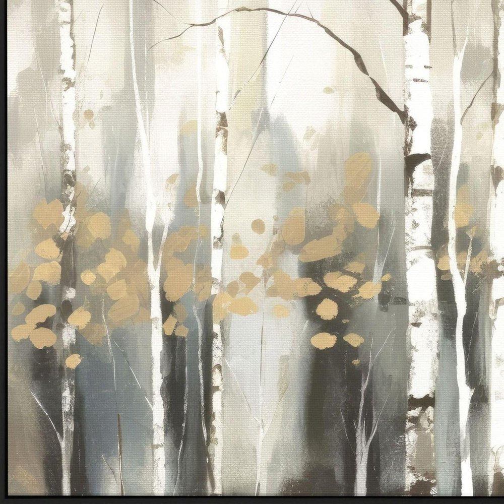 Birch Silhouette IV Black Floater Frame Wall Art HomeRoots
