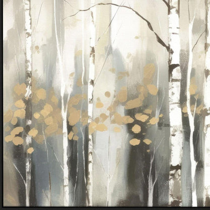 Birch Silhouette IV Black Floater Frame Wall Art HomeRoots