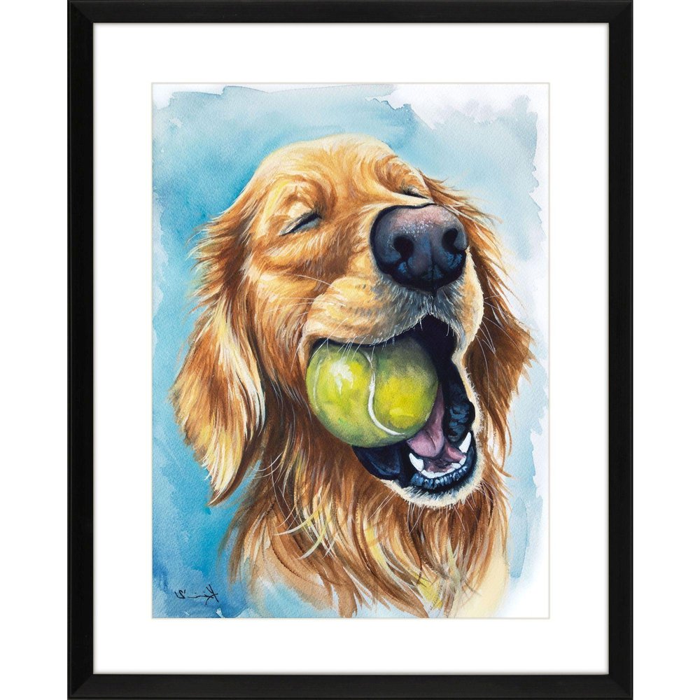 Ball is Life - Golden Black Framed Wall Art HomeRoots