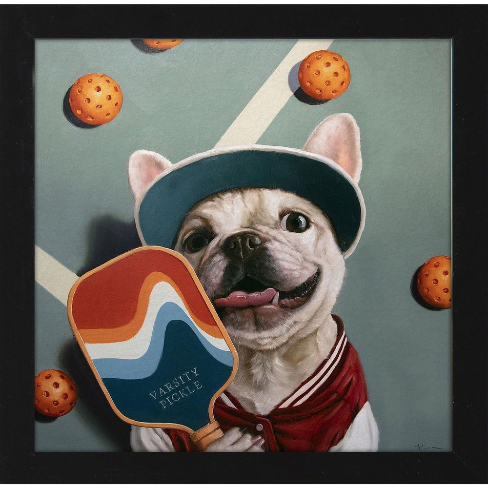 Varsity Pickle Black Framed Wall Art HomeRoots
