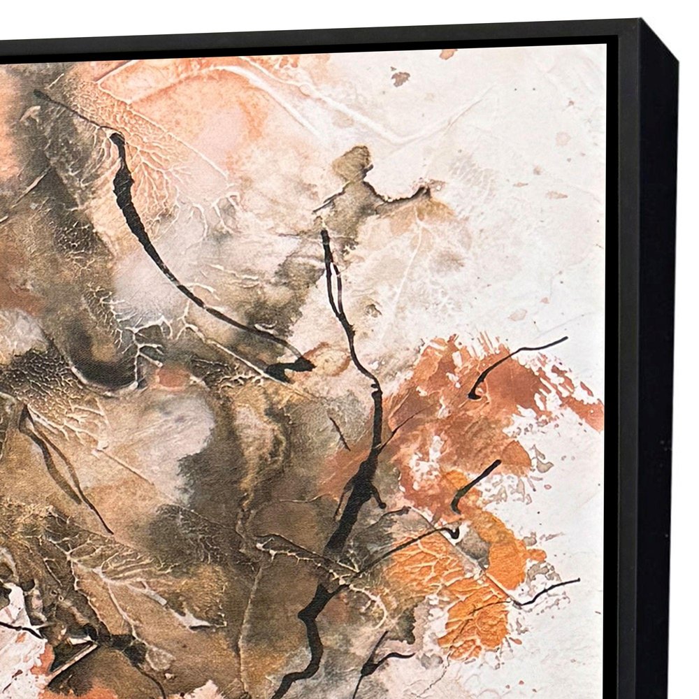 Set Of Two Textural Trees Black Floater Frame Wall Art — view 2