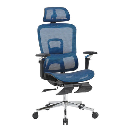 Teal Blue Adjustable Height Swivel Rolling Gaming Chair With Footrest HomeRoots