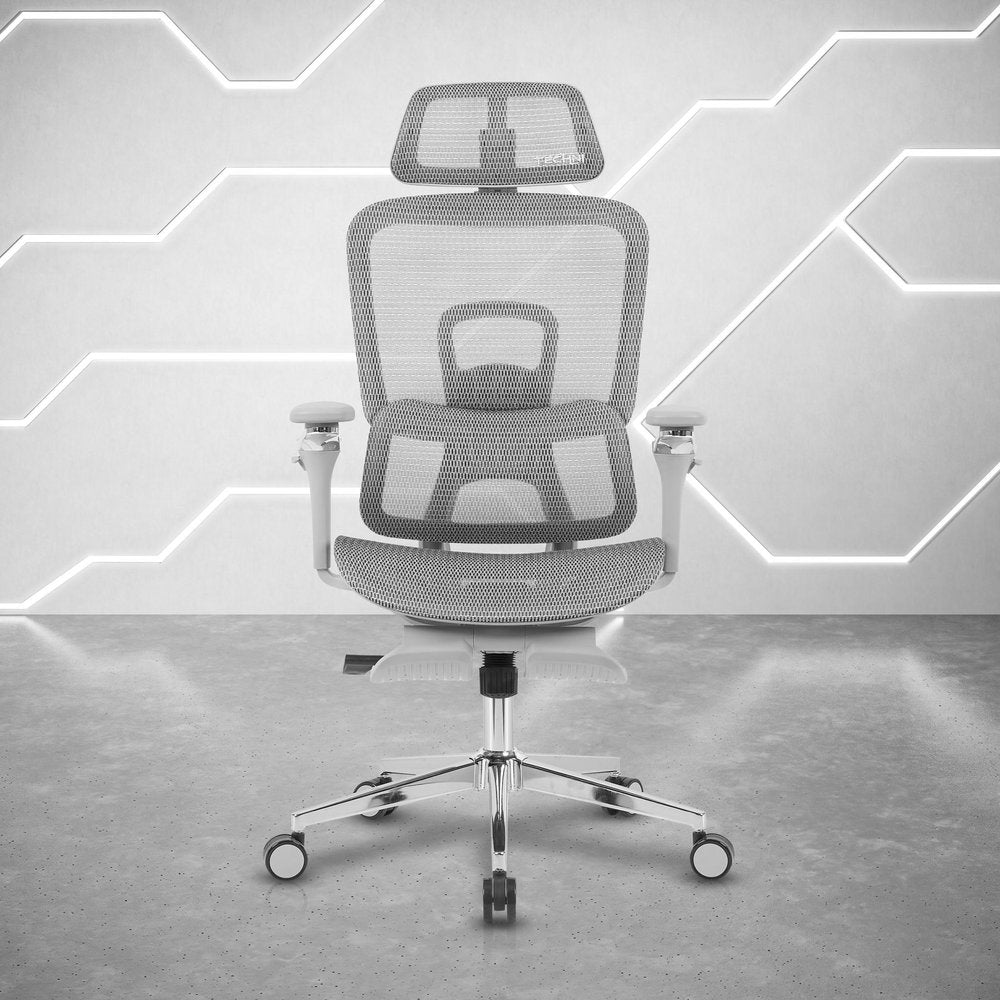 Blue Adjustable Height Swivel Rolling Gaming Chair With Footrest