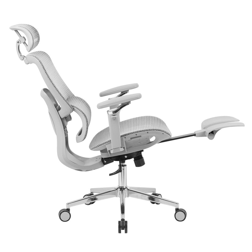 Teal Blue Adjustable Height Swivel Rolling Gaming Chair With Footrest — view 14