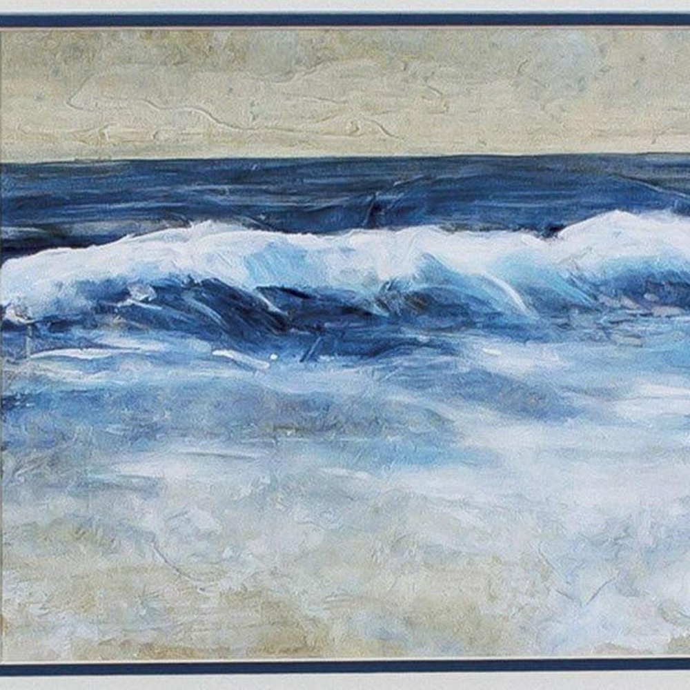 Set Of Two Breaking Shore Waves Brown Framed Wall Art HomeRoots