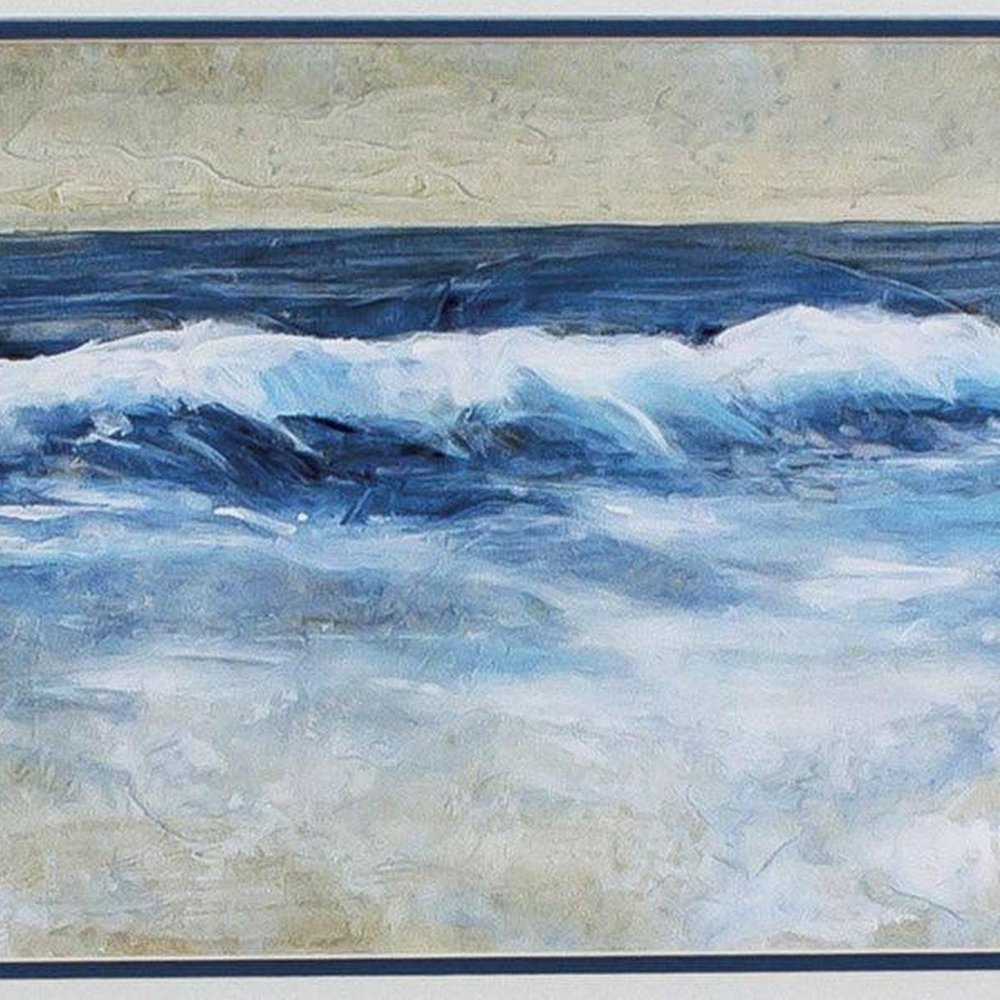 Set Of Two Breaking Shore Waves Brown Framed Wall Art HomeRoots