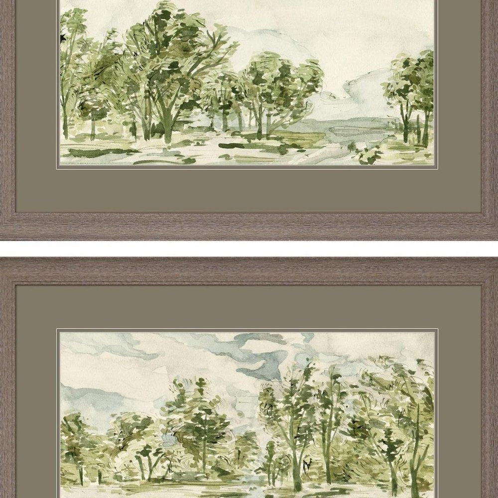 Set Of Two Forest Path Brown Framed Wall Art HomeRoots