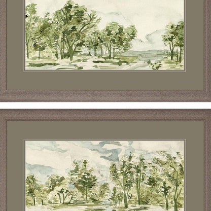 Set Of Two Forest Path Brown Framed Wall Art HomeRoots