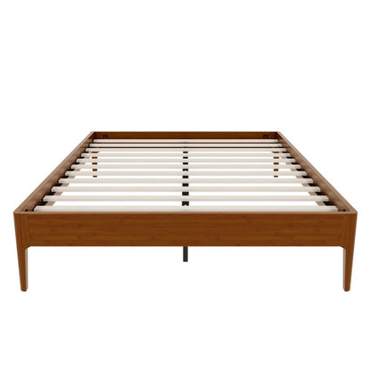 Brown Solid Wood And Metal Queen Bed Frame HomeRoots
