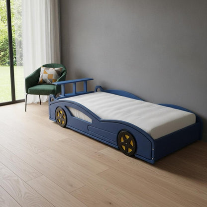 Red Solid Wood Twin Race Car Bed