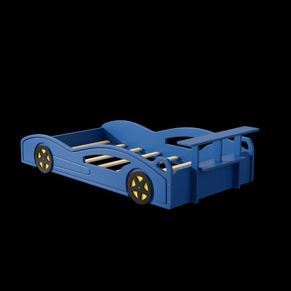 Red Solid Wood Twin Race Car Bed