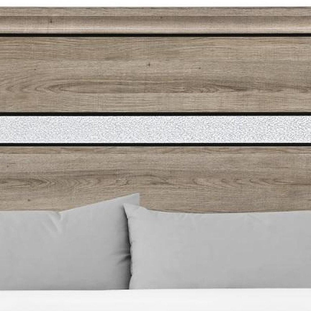 Brown Wood King Bed Frame With Drawers — view 6