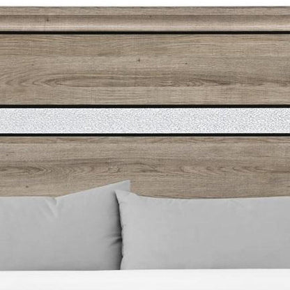 Brown Wood King Bed Frame With Drawers HomeRoots