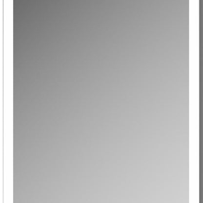 20" Silver Glass Wall Mounted No Textural Detailing Single Door Medicine Cabinet HomeRoots