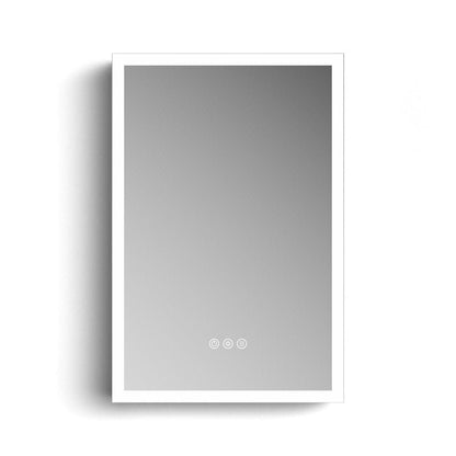 20" Silver Glass Wall Mounted No Textural Detailing Single Door Medicine Cabinet HomeRoots