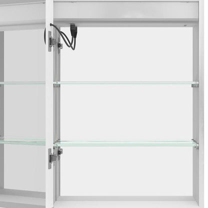 20" Silver Glass Wall Mounted No Textural Detailing Single Door Medicine Cabinet HomeRoots