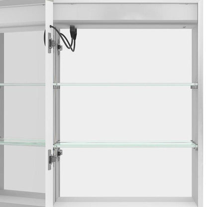 20" Silver Glass Wall Mounted No Textural Detailing Single Door Medicine Cabinet HomeRoots