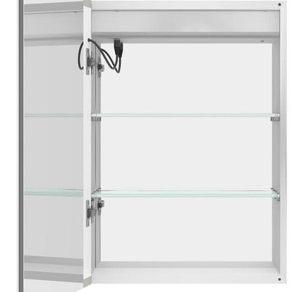 20" Silver Glass Wall Mounted No Textural Detailing Single Door Medicine Cabinet HomeRoots
