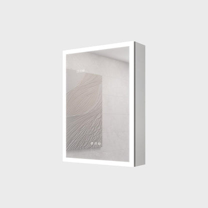 20" Silver Glass Wall Mounted No Textural Detailing Single Door Medicine Cabinet HomeRoots