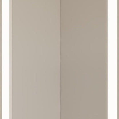 26" X 20" Silver Unframed Mirrored Double Door LED Lit Medicine Cabinet