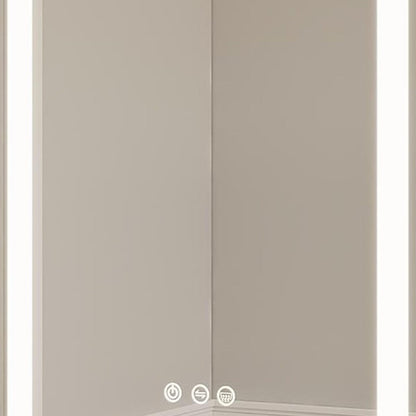 20" Silver Glass Wall Mounted No Textural Detailing Double Door Medicine Cabinet HomeRoots