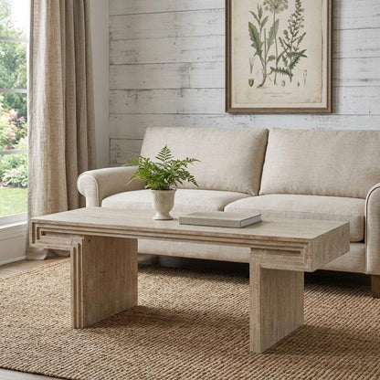 48" Black Wood And Solid Wood Distressed Frame Coffee Table HomeRoots