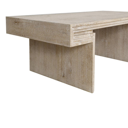 48" Black Wood And Solid Wood Distressed Frame Coffee Table HomeRoots