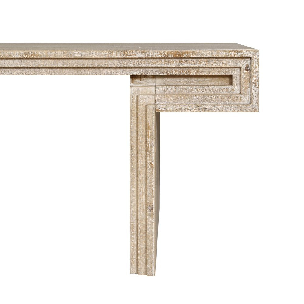 48" Black Wood And Solid Wood Distressed Frame Coffee Table — view 3