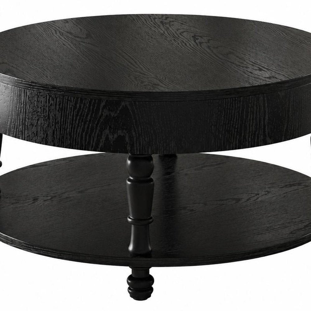32" Natural Wood And Solid Wood Oval Pedestal Coffee Table
