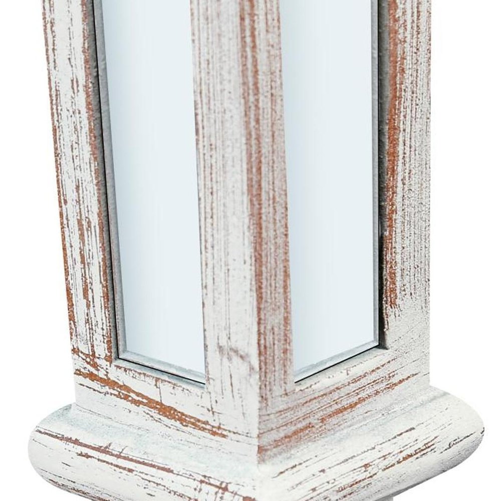 48" Silver And Black Glass Faux Crystals And Solid Wood Pedestal Console Table — view 4