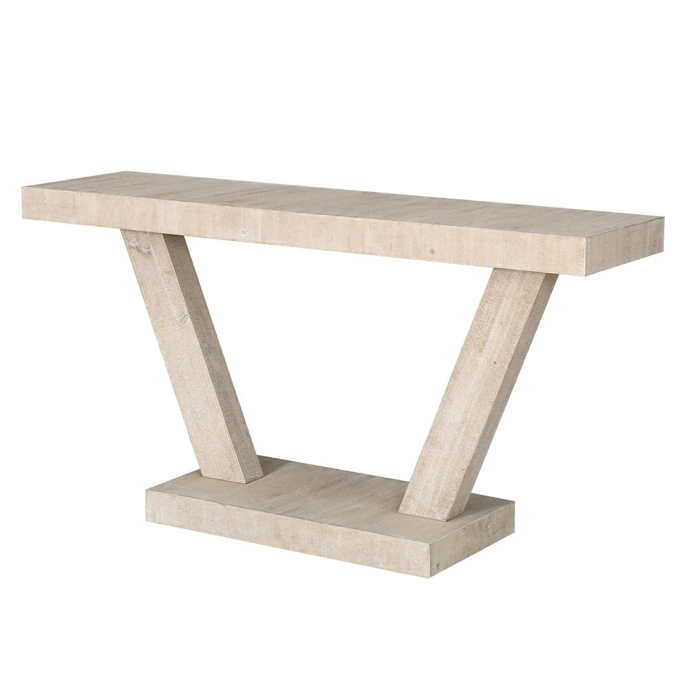 60" Black Wood Distressed Pedestal Console Table HomeRoots