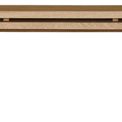 60" Brown Wood Double Surface Console Table HomeRoots