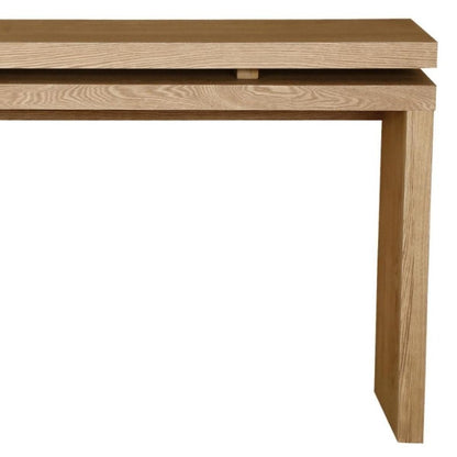 60" Brown Wood Double Surface Console Table HomeRoots
