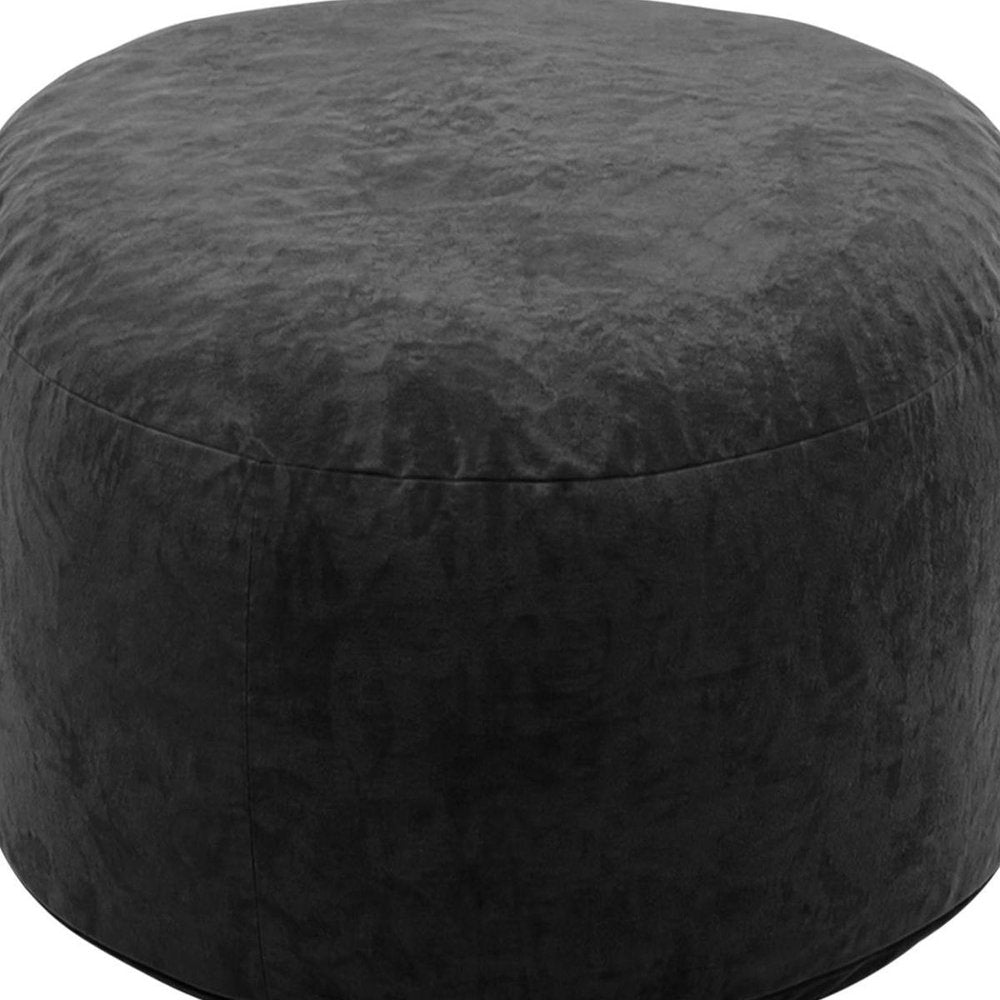 35" Black Upholstered Bean Bag Chair — view 4
