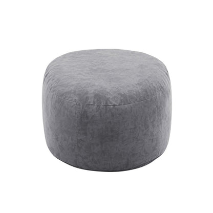 35" Gray Upholstered Bean Bag Chair HomeRoots