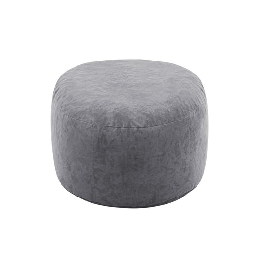 35" Gray Upholstered Bean Bag Chair