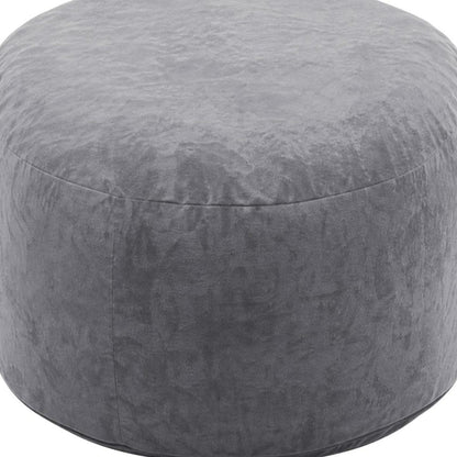 35" Gray Upholstered Bean Bag Chair HomeRoots