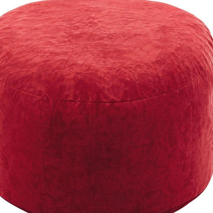 35" Red Upholstered Bean Bag Chair HomeRoots