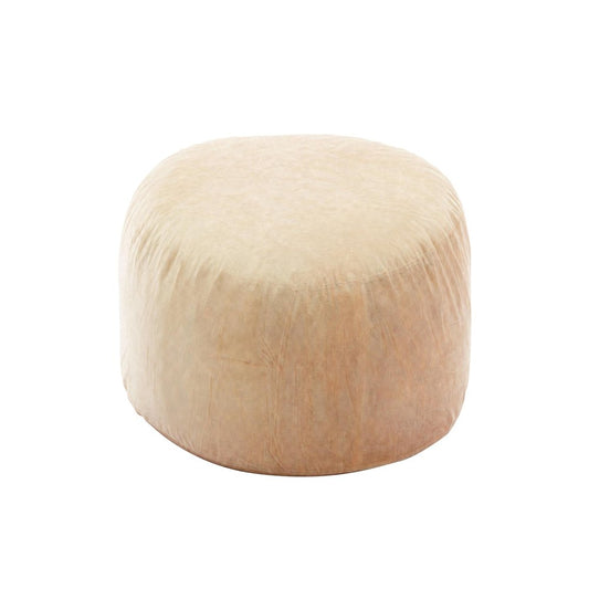 35" Camel Upholstered Bean Bag Chair