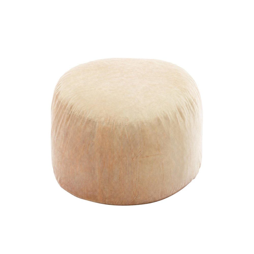 35" Camel Upholstered Bean Bag Chair HomeRoots