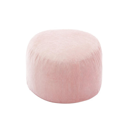 35" Pink Upholstered Bean Bag Chair HomeRoots