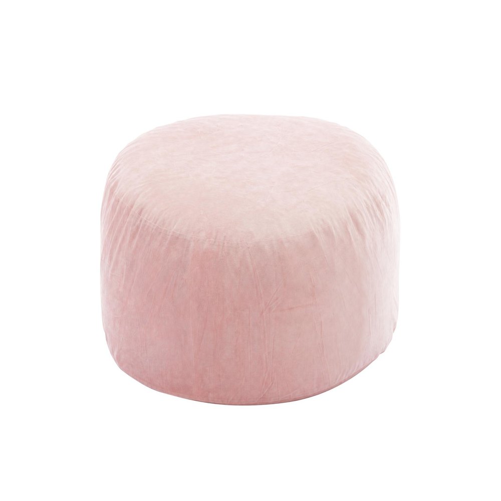 35" Pink Upholstered Bean Bag Chair — view 3