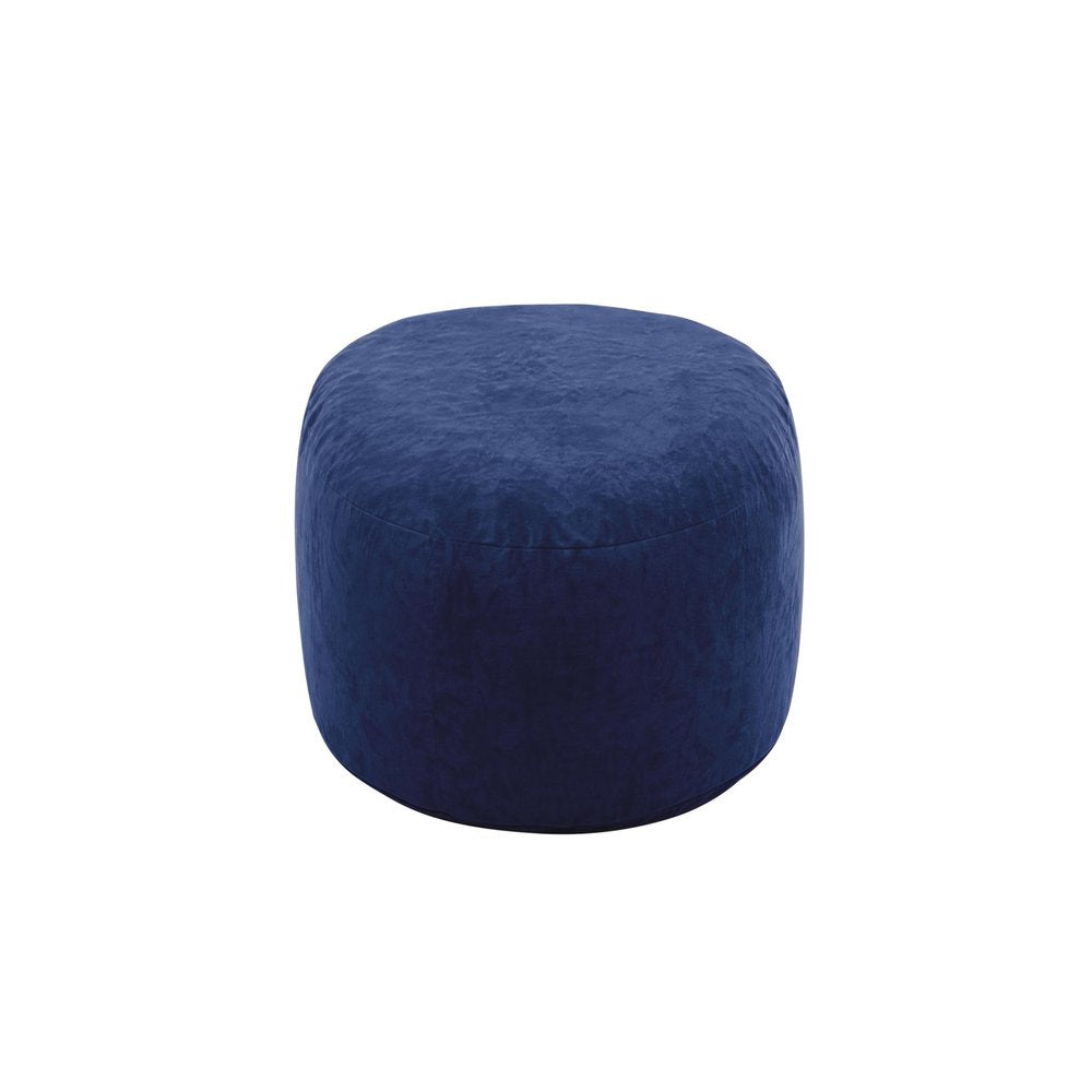 35" Blue Upholstered Bean Bag Chair HomeRoots