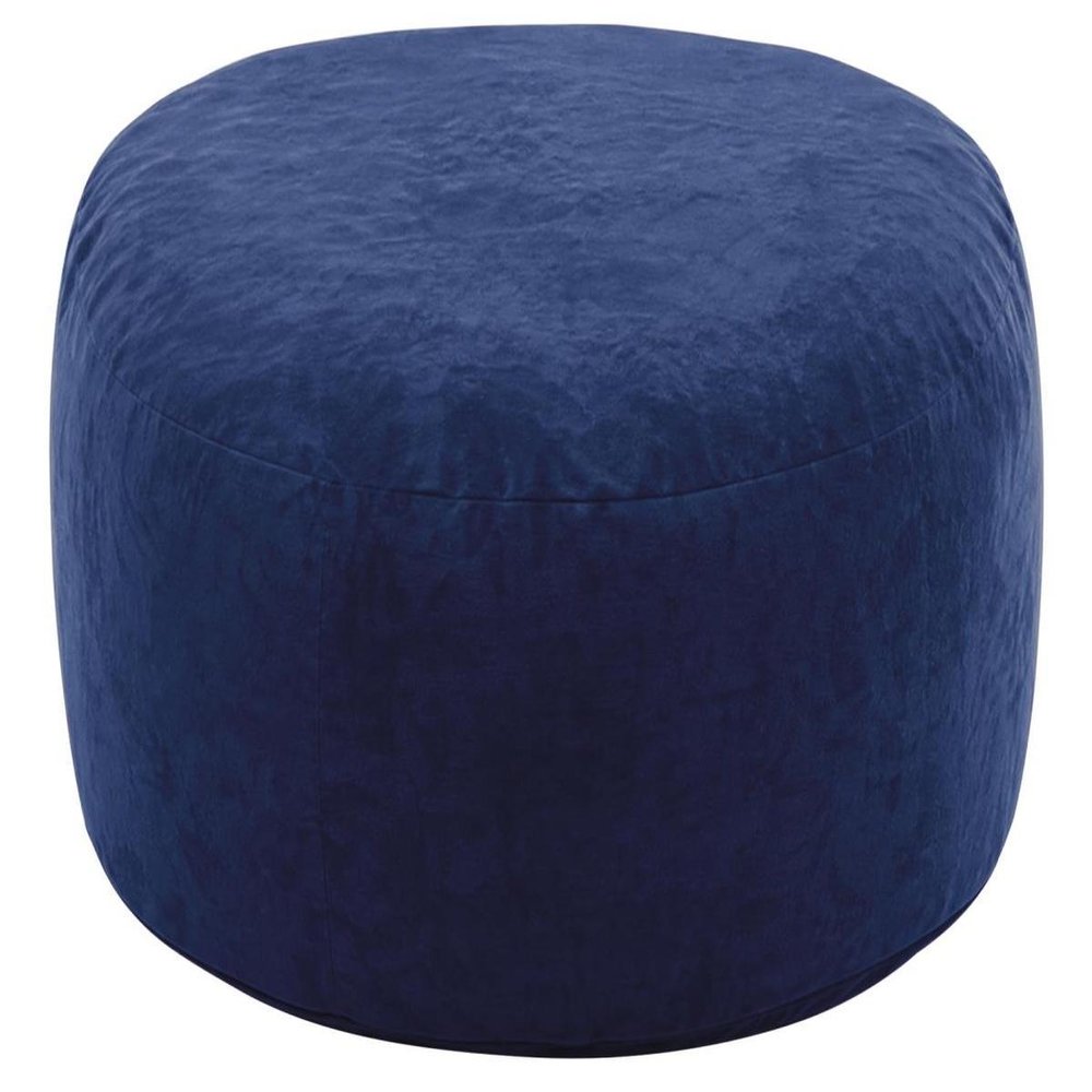 35" Blue Upholstered Bean Bag Chair HomeRoots