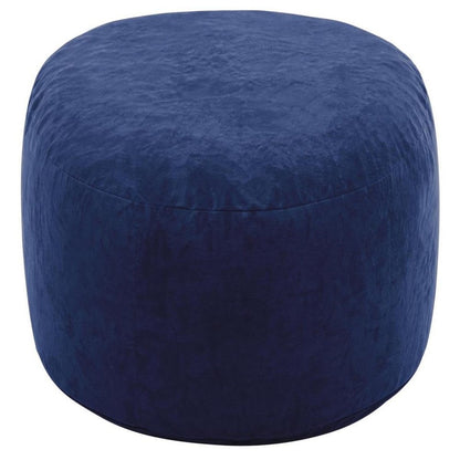 35" Blue Upholstered Bean Bag Chair HomeRoots
