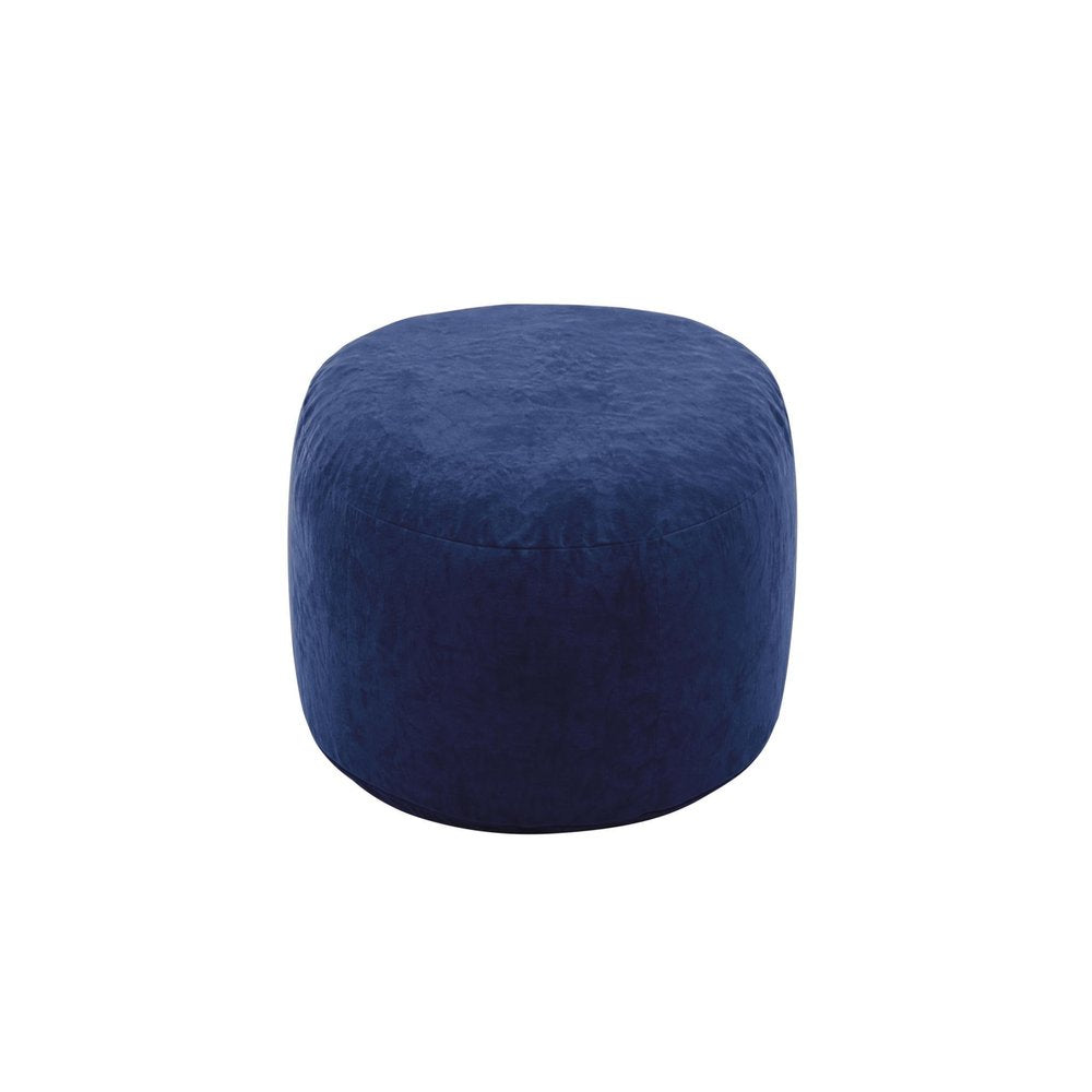 35" Blue Upholstered Bean Bag Chair HomeRoots